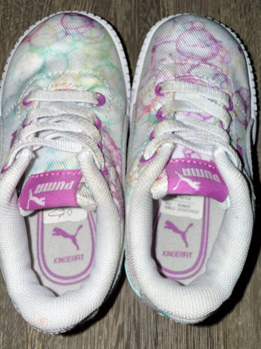 🎆PUMA Carina 2.0 Bubble Dye Toddler Sneakers Size 6C Pastel Watercolor